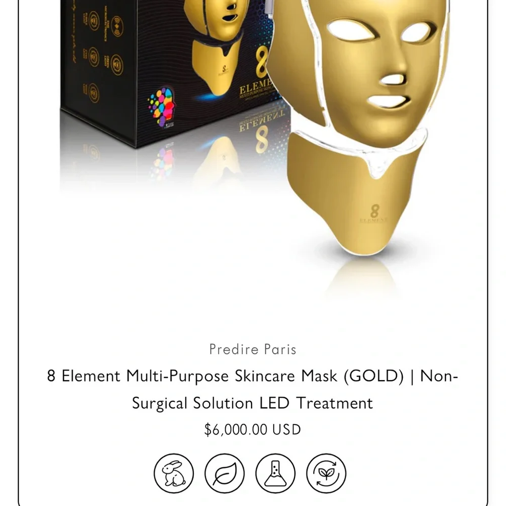 Gold LED Skincare Mask - Picture 9 of 14